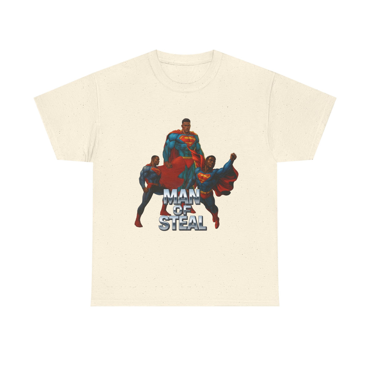 Man of Steal 2 – Funny Superhero Parody T-Shirt