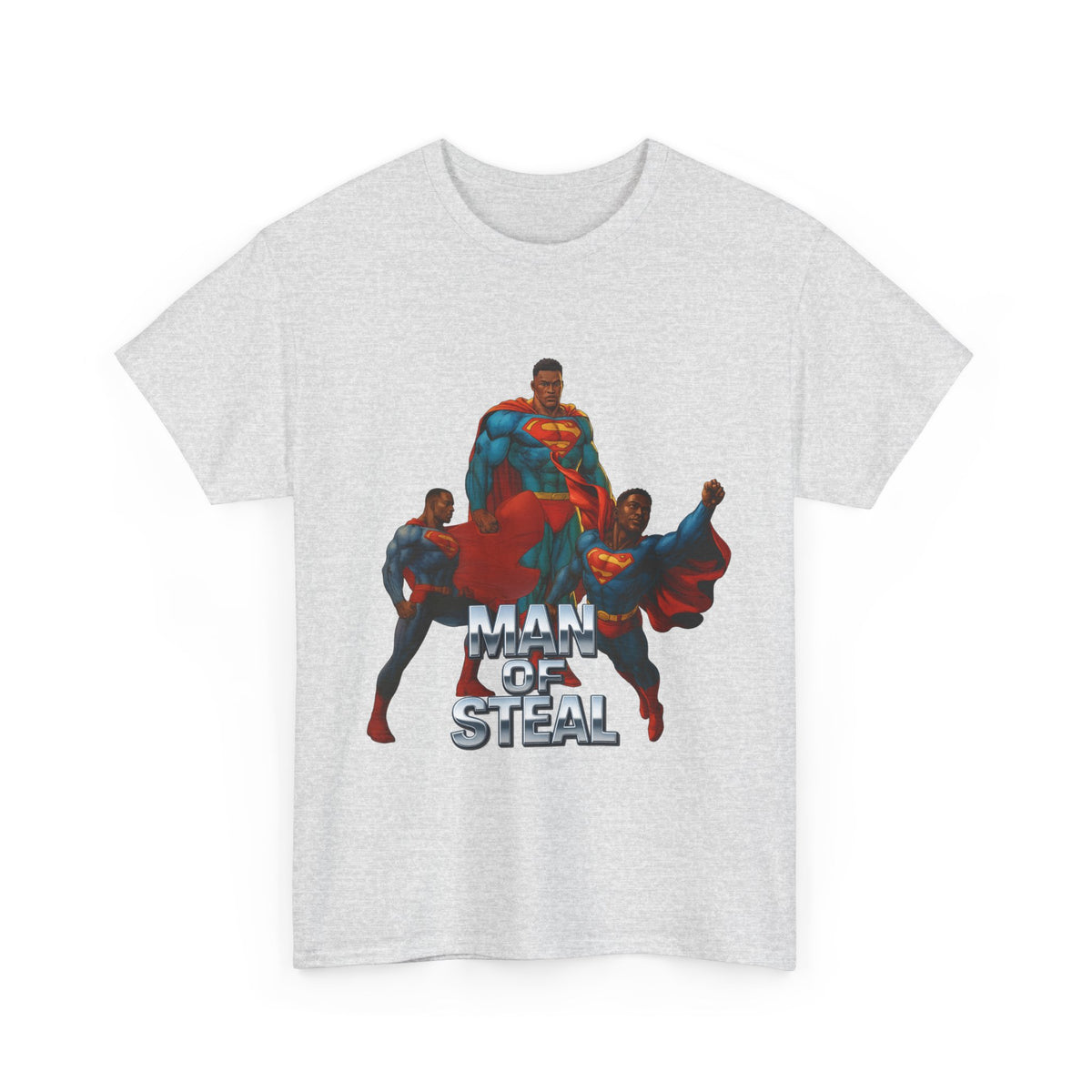 Man of Steal 2 – Funny Superhero Parody T-Shirt