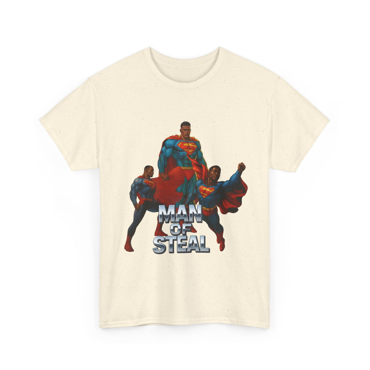 Man of Steal 2 – Funny Superhero Parody T-Shirt