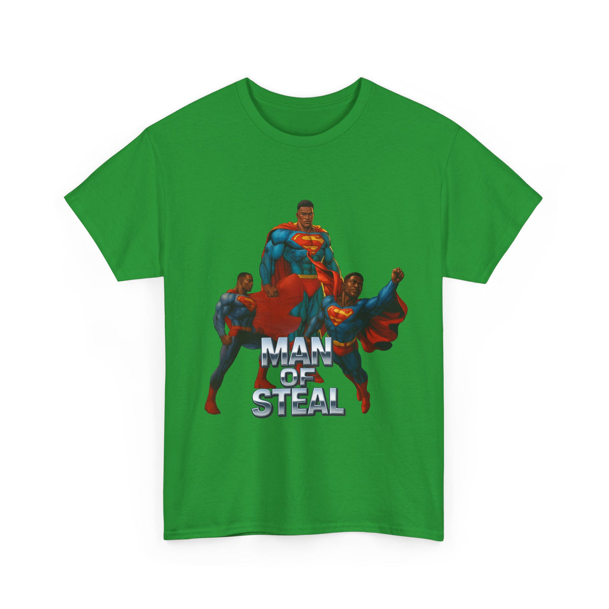Man of Steal 2 – Funny Superhero Parody T-Shirt