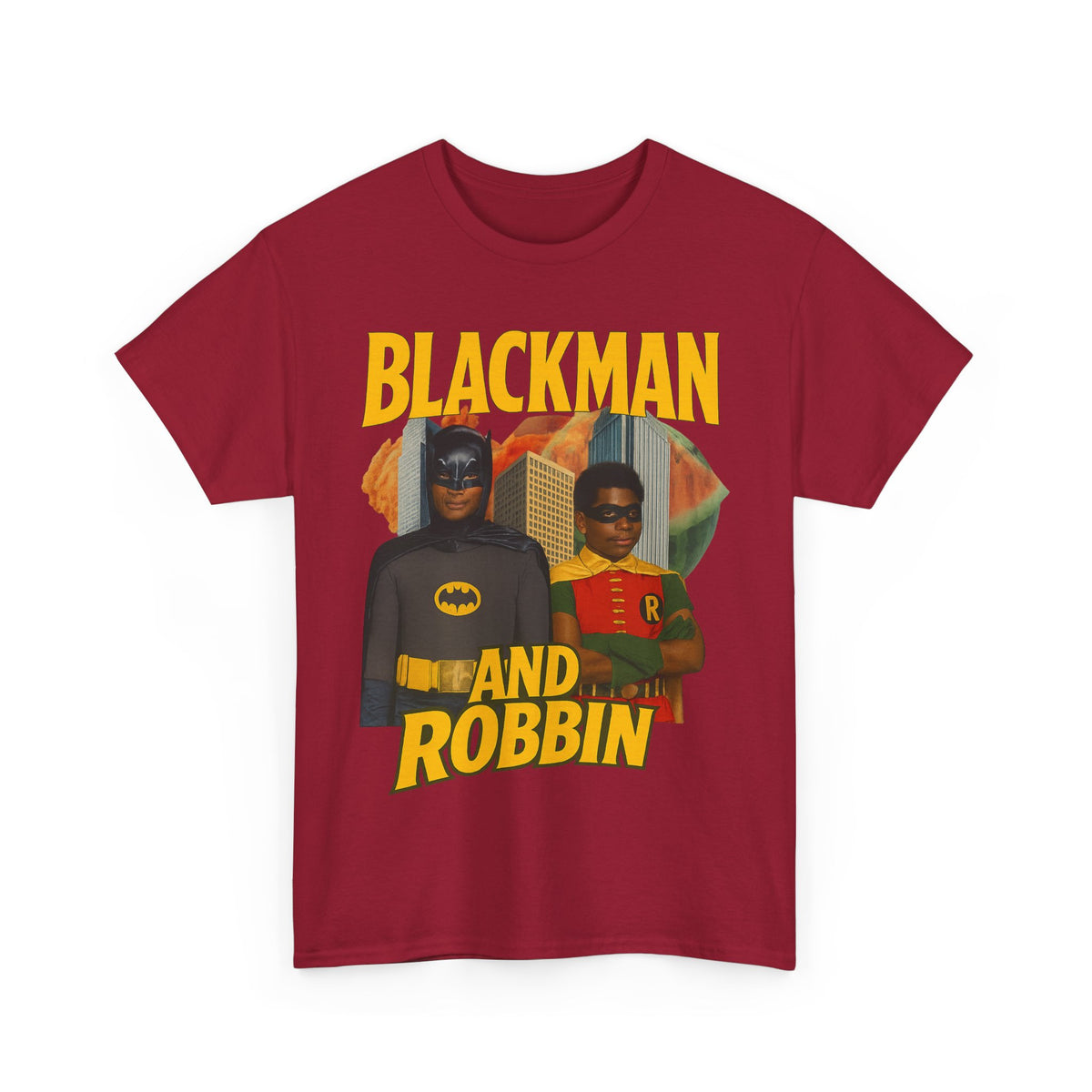 Blackman And Robbin - Superhero Parody Graphic T-Shirt