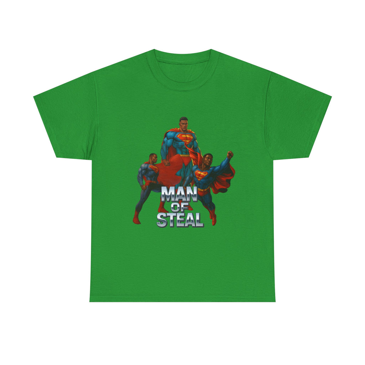 Man of Steal 2 – Funny Superhero Parody T-Shirt