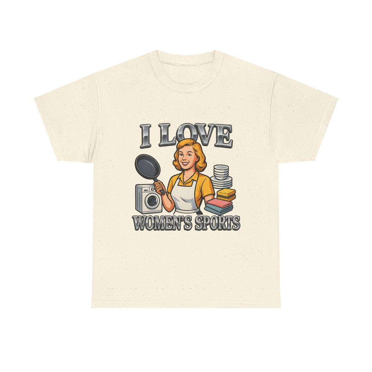 I Love Women's Sports Funny Graphic T-Shirt