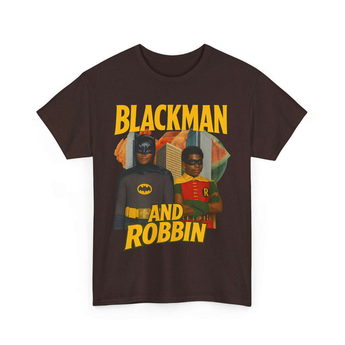 Blackman And Robbin - Superhero Parody Graphic T-Shirt