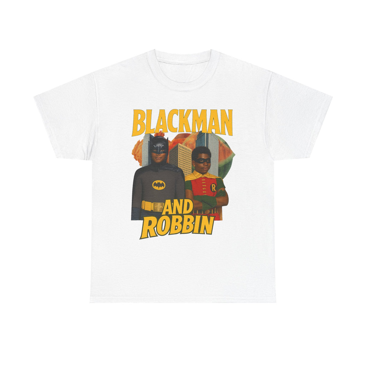 Blackman And Robbin - Superhero Parody Graphic T-Shirt
