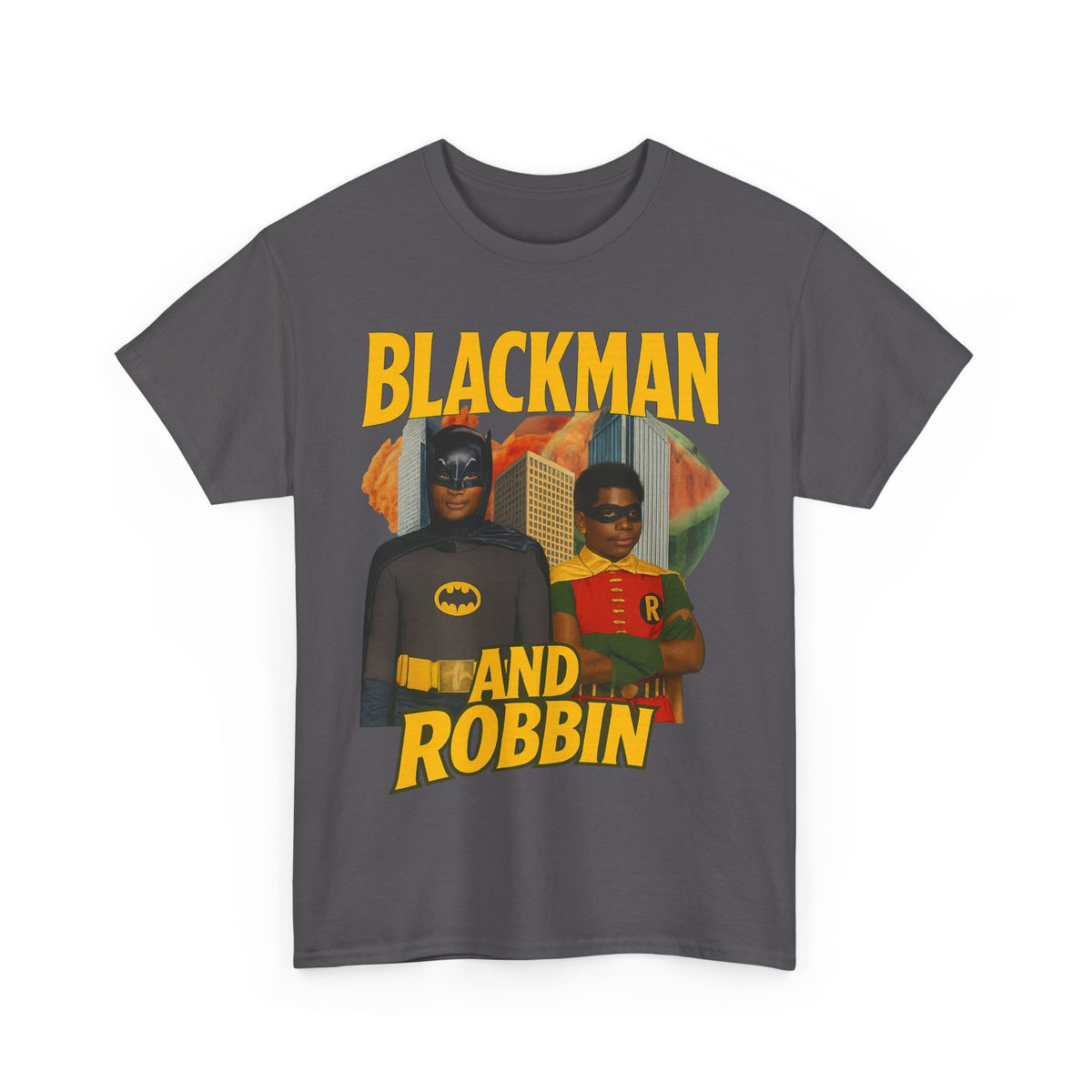 Blackman And Robbin - Superhero Parody Graphic T-Shirt