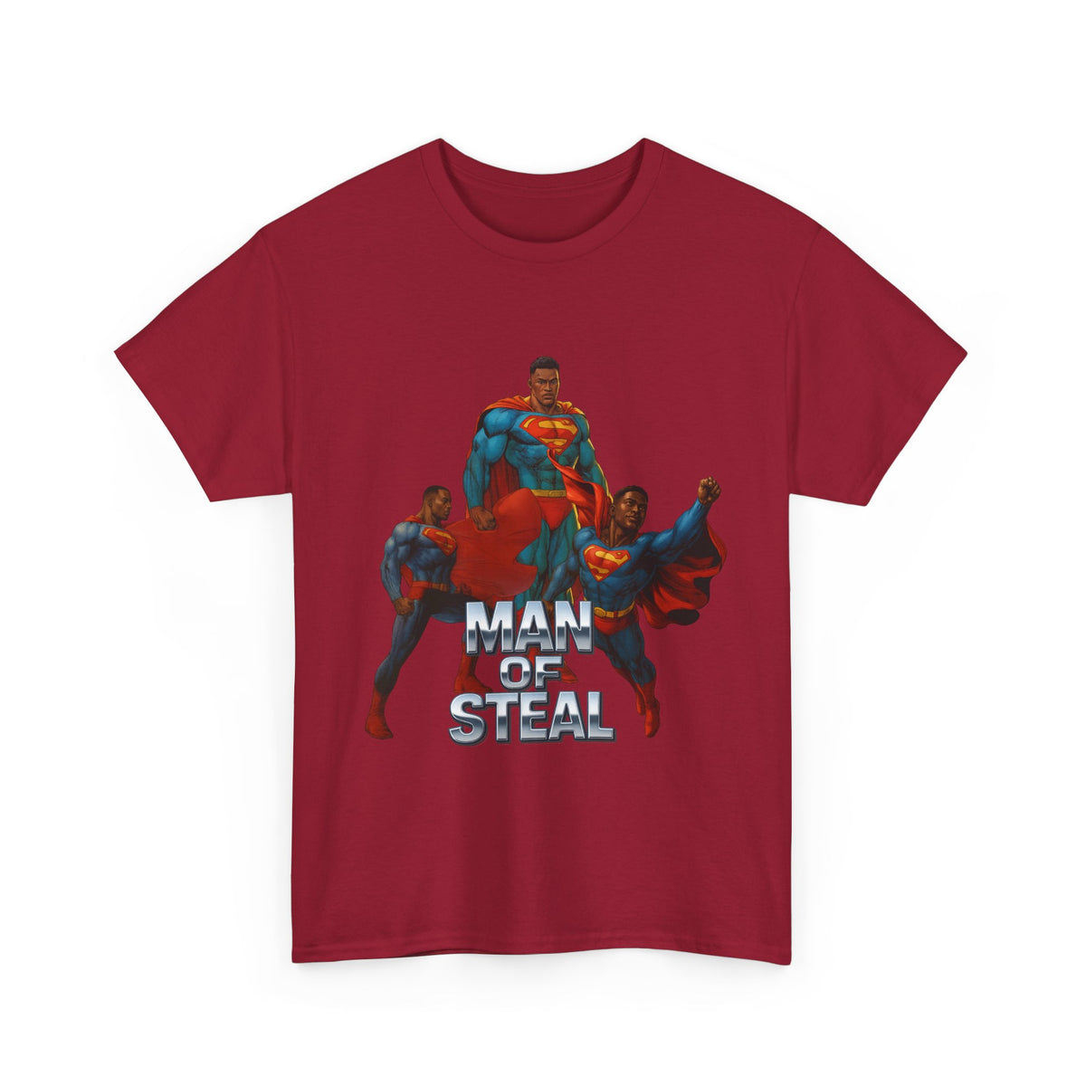 Man of Steal 2 – Funny Superhero Parody T-Shirt