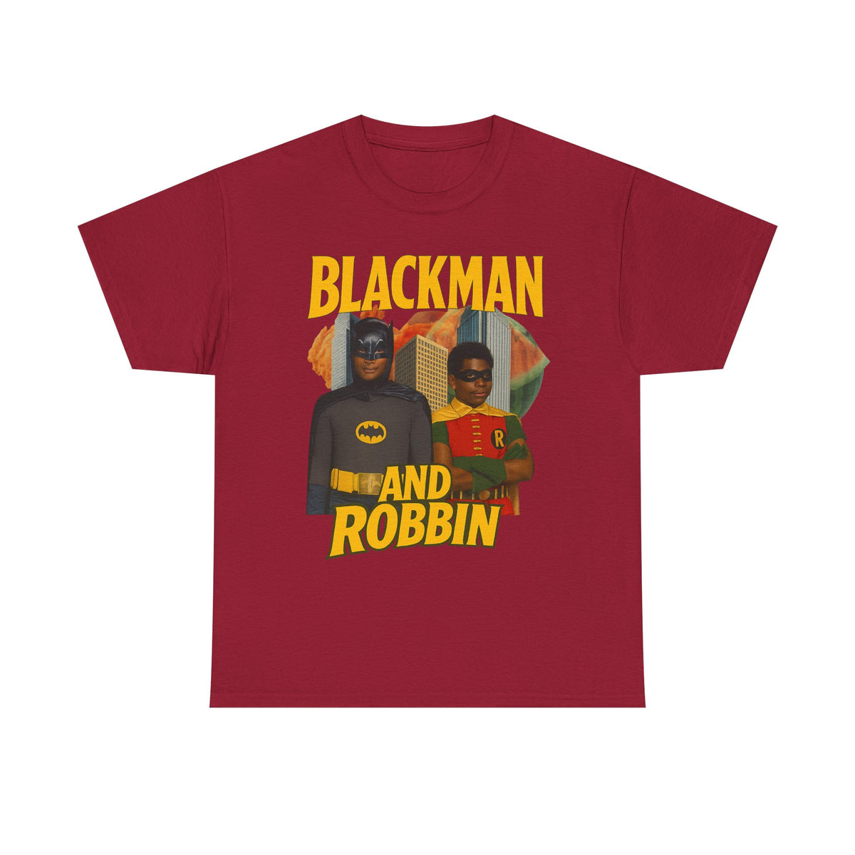 Blackman And Robbin - Superhero Parody Graphic T-Shirt