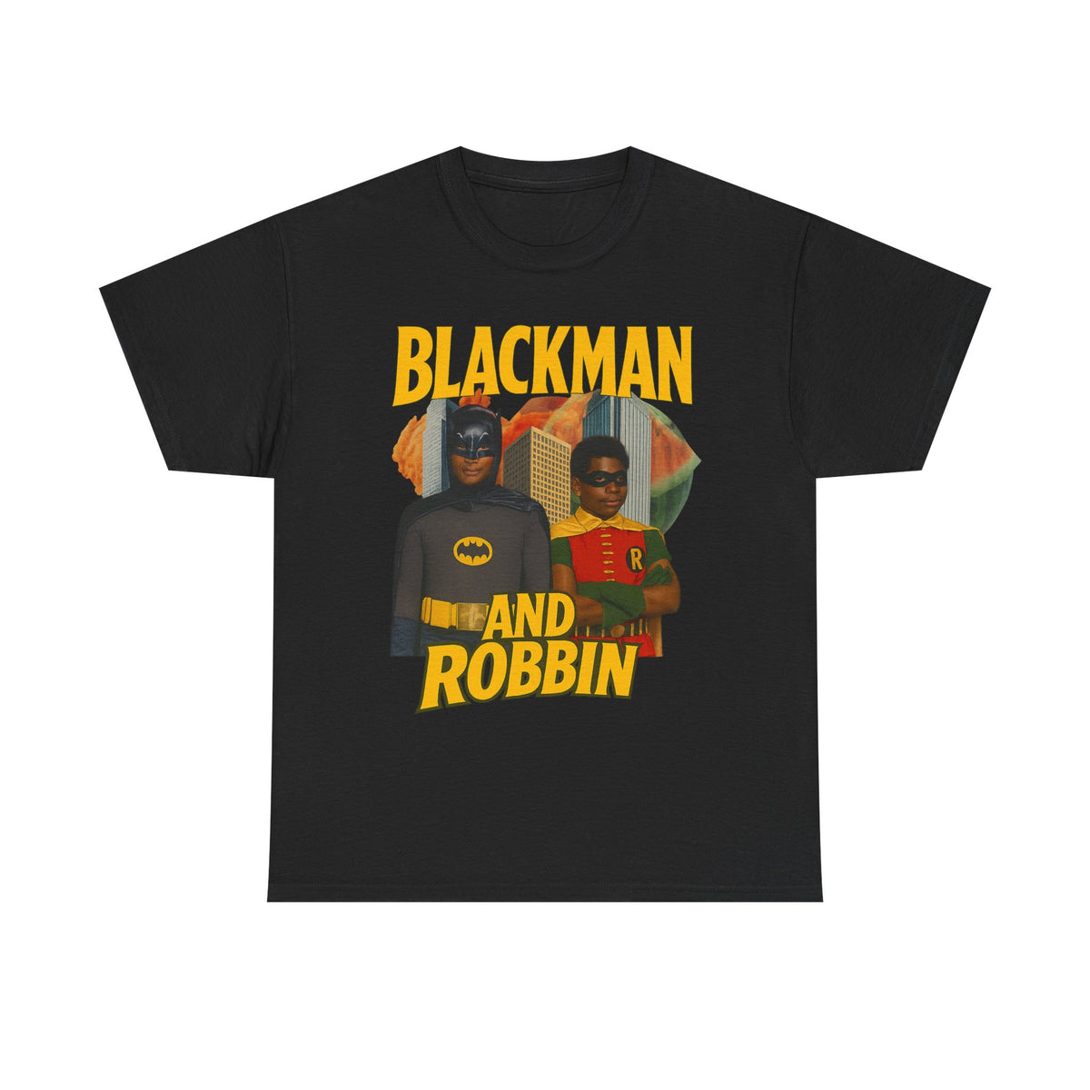 Blackman And Robbin - Superhero Parody Graphic T-Shirt