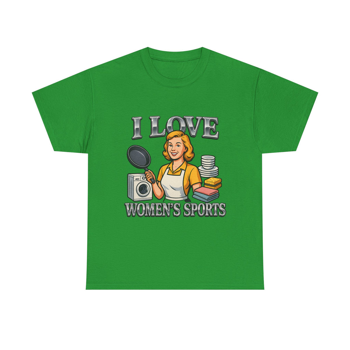 I Love Women's Sports Funny Graphic T-Shirt