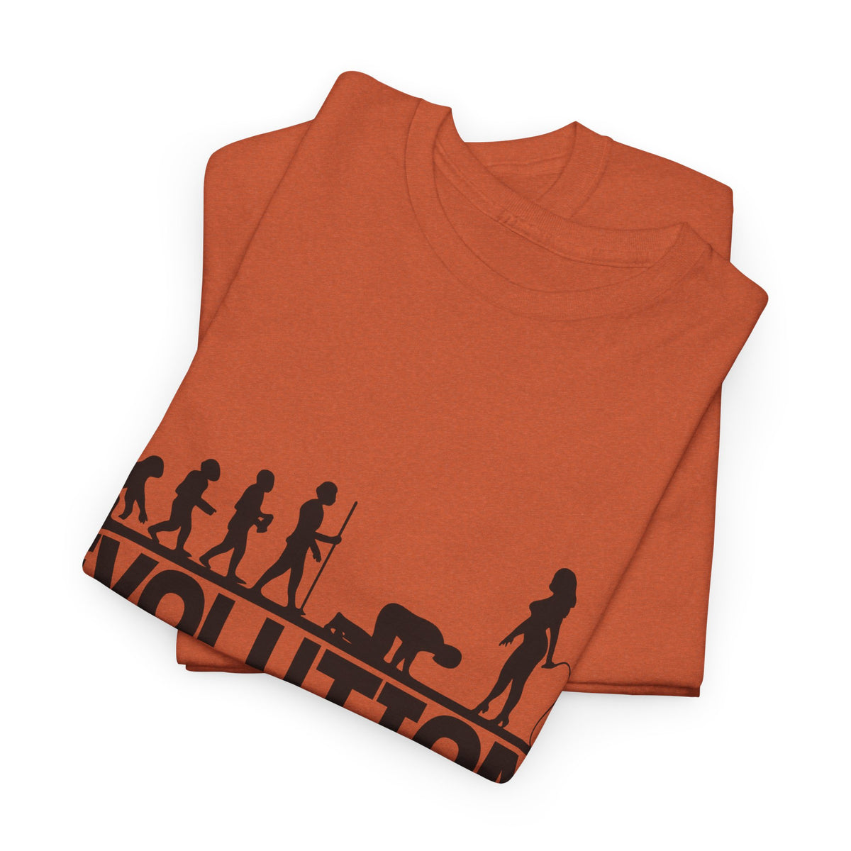 Evolution funny evolution parody t-shirt alternate color, heavy cotton unisex tee