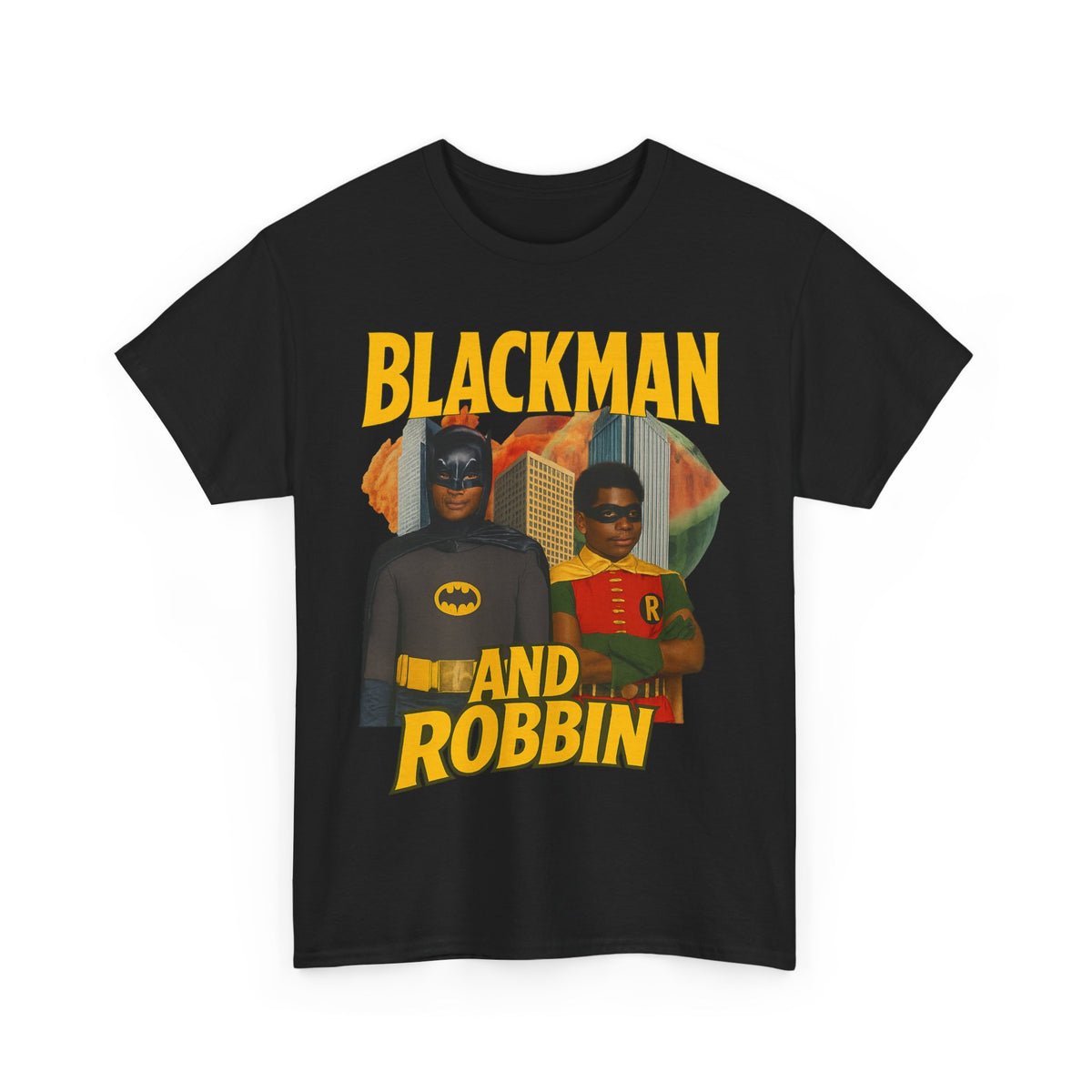 Blackman And Robbin - Superhero Parody Graphic T-Shirt