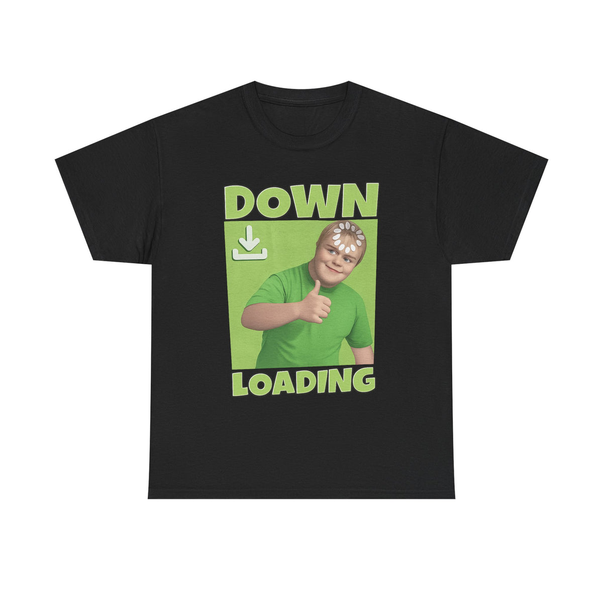 Down Loading funny progress bar parody t-shirt alternate color, heavy cotton unisex tee