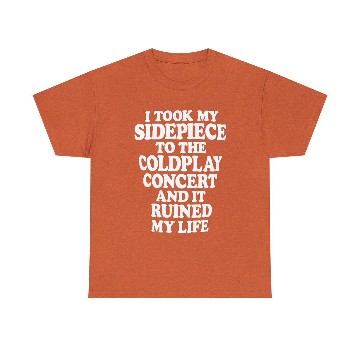 Coldplay Show funny concert meme parody t-shirt alternate color, heavy cotton unisex tee
